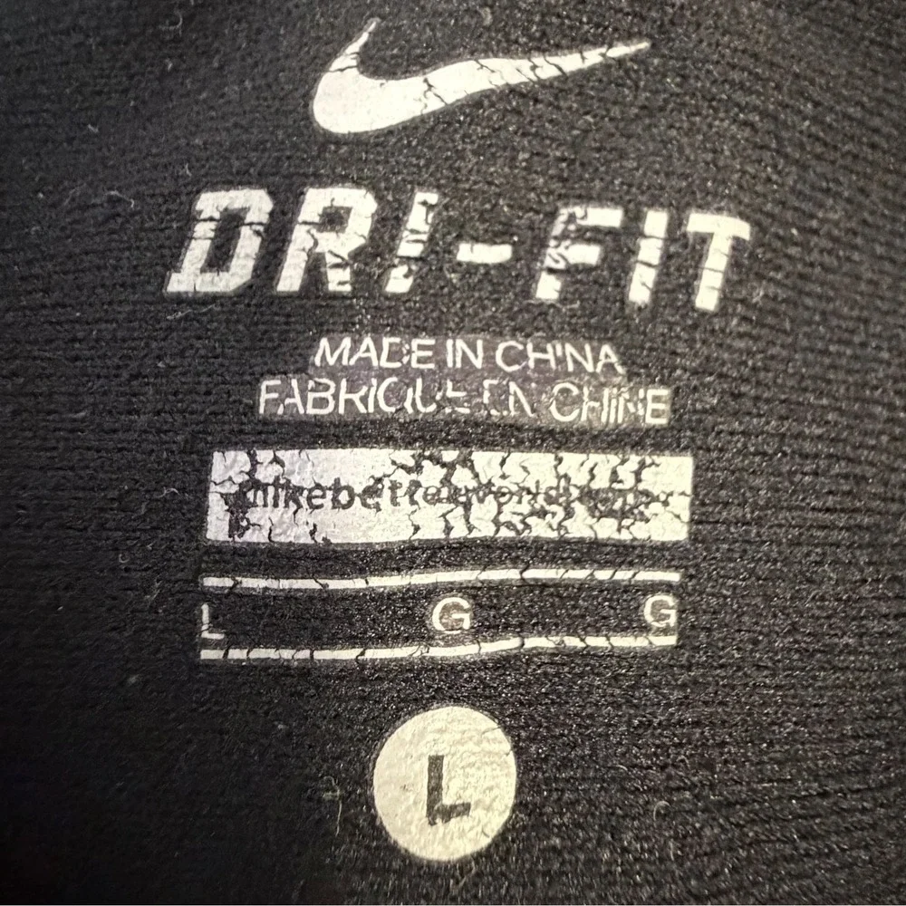 Nike Track Jacket Womens L Black Pink Women Dri-Fit Full Zip Athletic Excellent